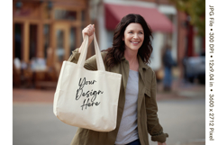 Canvas Tote Bag Mockup Shopping Bag White Natural Blank_181 Product Image 1