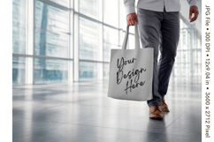 Canvas Tote Bag Mockup Shopping Bag White Natural Blank_185 Product Image 1