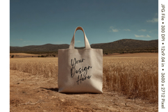 Canvas Tote Bag Mockup Shopping Bag White Natural Blank_191 Product Image 1