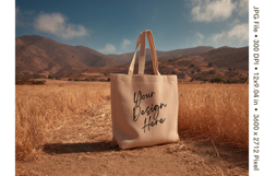 Canvas Tote Bag Mockup Shopping Bag White Natural Blank_192 Product Image 1
