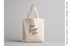 Canvas Tote Bag Mockup Shopping Bag White Natural Blank_193 Product Image 1