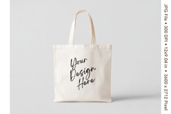 Canvas Tote Bag Mockup Shopping Bag White Natural Blank_198 Product Image 1