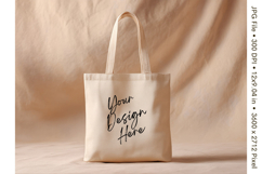 Canvas Tote Bag Mockup Shopping Bag White Natural Blank_199 Product Image 1