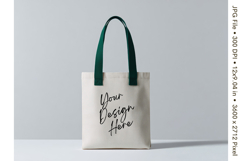 Canvas Tote Bag Mockup Shopping Bag White Natural Blank_203 Product Image 1