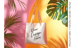 Canvas Tote Bag Mockup Shopping Bag White Natural Blank_210 Product Image 1