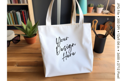 Canvas Tote Bag Mockup Shopping Bag White Natural Blank_215 Product Image 1