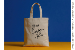 Canvas Tote Bag Mockup Shopping Bag White Natural Blank_217 Product Image 1