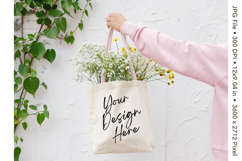 Canvas Tote Bag Mockup Shopping Bag White Natural Blank_23 Product Image 1