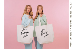 Canvas Tote Bag Mockup Shopping Bag White Natural Blank_230 Product Image 1