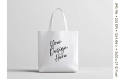 Canvas Tote Bag Mockup Shopping Bag White Natural Blank_241 Product Image 1