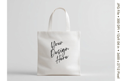 Canvas Tote Bag Mockup Shopping Bag White Natural Blank_242 Product Image 1