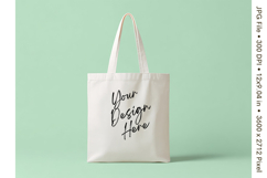 Canvas Tote Bag Mockup Shopping Bag White Natural Blank_245 Product Image 1