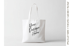 Canvas Tote Bag Mockup Shopping Bag White Natural Blank_246 Product Image 1