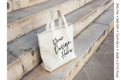 Canvas Tote Bag Mockup Shopping Bag White Natural Blank_252 Product Image 1