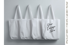 Canvas Tote Bag Mockup Shopping Bag White Natural Blank_257 Product Image 1