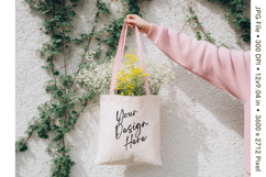 Canvas Tote Bag Mockup Shopping Bag White Natural Blank_26 Product Image 1