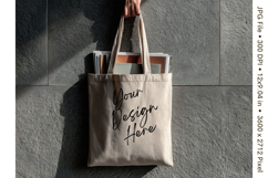 Canvas Tote Bag Mockup Shopping Bag White Natural Blank_266 Product Image 1