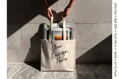 Canvas Tote Bag Mockup Shopping Bag White Natural Blank_267 Product Image 1
