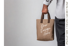Canvas Tote Bag Mockup Shopping Bag White Natural Blank_35 Product Image 1