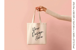 Canvas Tote Bag Mockup Shopping Bag White Natural Blank_37 Product Image 1