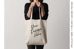 Canvas Tote Bag Mockup Shopping Bag White Natural Blank_48 Product Image 1