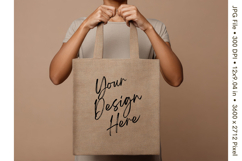 Canvas Tote Bag Mockup Shopping Bag White Natural Blank_55 Product Image 1