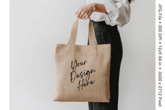 Canvas Tote Bag Mockup Shopping Bag White Natural Blank_56 Product Image 1