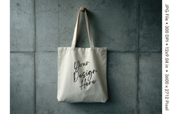 Canvas Tote Bag Mockup Shopping Bag White Natural Blank_73 Product Image 1