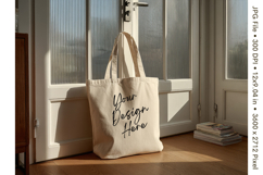 Canvas Tote Bag Mockup Shopping Bag White Natural Blank_74 Product Image 1