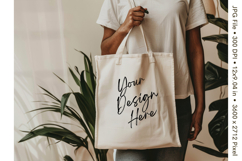 Canvas Tote Bag Mockup Shopping Bag White Natural Blank_86 Product Image 1