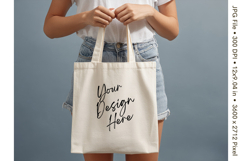 Canvas Tote Bag Mockup Shopping Bag White Natural Blank_94 Product Image 1