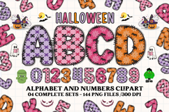 Halloween Alphabet png clipart, halloween letters doodle Product Image 1