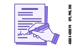 Colored Signature Icon Product Image 1