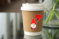 Gnome valentine svg with heart balloon. Be my valentine Product Image 2