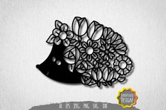 Floral Hedgehog Papercut Product Image 1