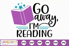 Go Away I'm reading SVG cutting file for book lovers Product Image 2