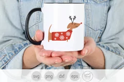 Christmas Dog svg, Winter Dachshund SVG Product Image 6