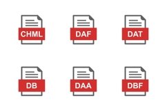 Set Of File Formats Icons Product Image 1