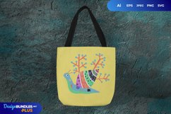 Snail Folk Art SVG Product Image 3