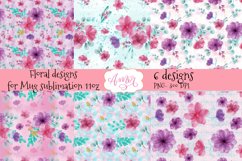 Floral designs for mug sublimation 11 oz template Product Image 3