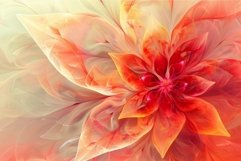 Stunning abstract digital art of a blooming flower in vibran Product Image 1