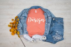 Bella Canvas 3001 Sunset T-shirt Mockup for Fall Product Image 1