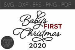 Baby's First Christmas 2020 SVG |Christmas Cut File Product Image 2