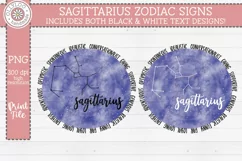 Sagittarius Zodiac Sign with Personality Traits Sublimation Product Image 1
