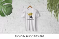 30 and Quarantined. Funny 30th Birthday quote SVG cut file Product Image 2