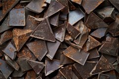 Assorted dark chocolate pieces background Product Image 1