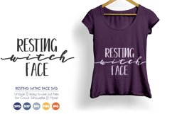 Witch Halloween SVG Cutting Files - Resting Witch Face Product Image 1