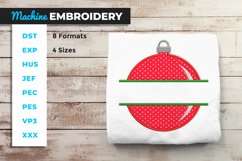 Christmas Ornament Split Applique Machine Embroidery Product Image 1