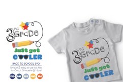 Back to School SVG Cut Files - 3rd Grade Just Got Cooler Product Image 1