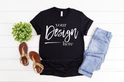 Black T-Shirt Mockup | 3001 Bella and Canvas Tshirt Mock up Product Image 2